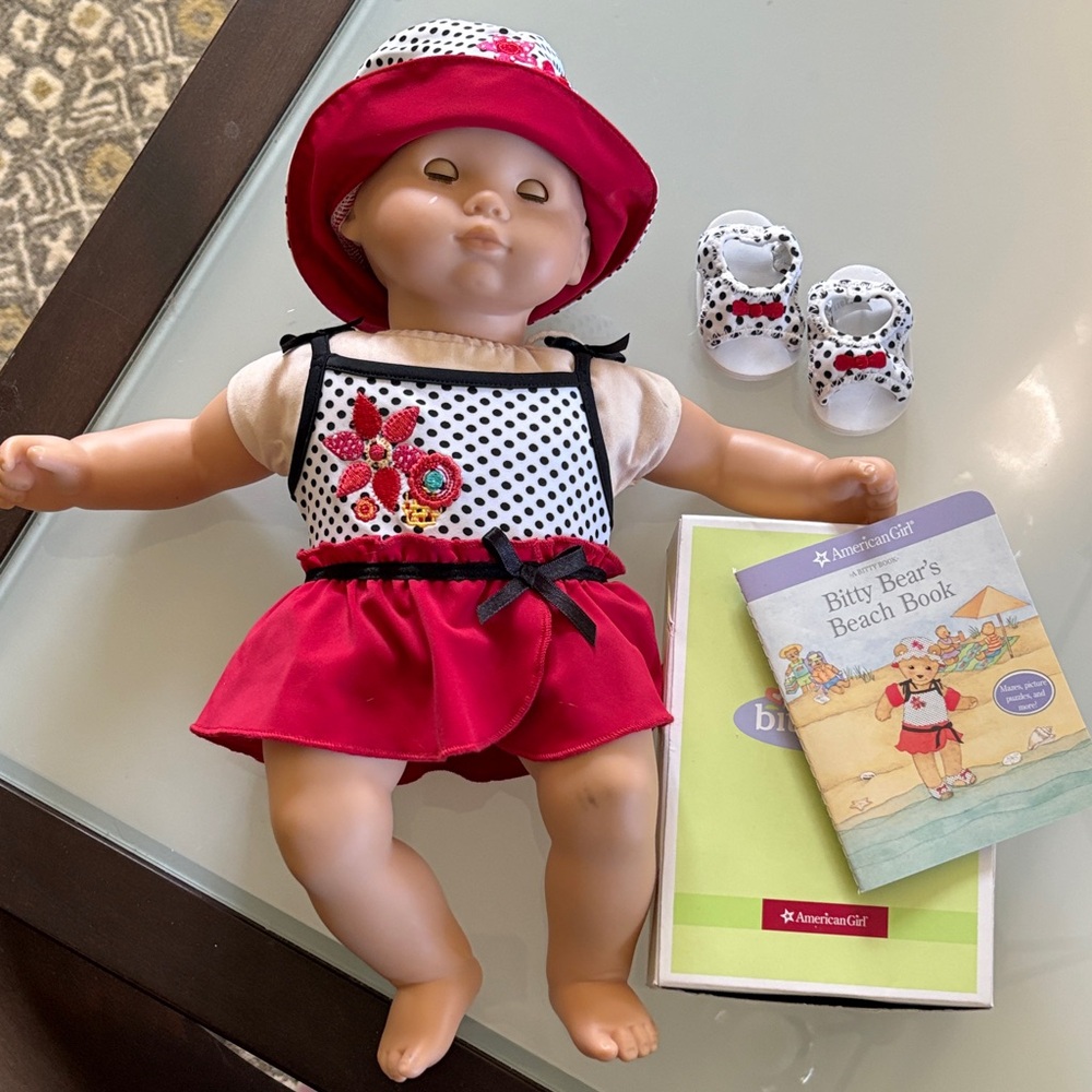 American Girl Doll Bitty Baby with Darling Dots Swim Set